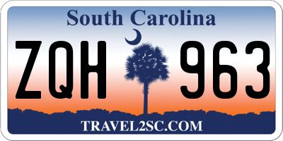 SC license plate ZQH963