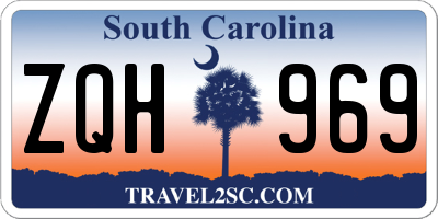 SC license plate ZQH969