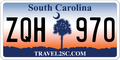 SC license plate ZQH970