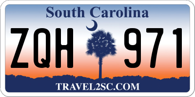 SC license plate ZQH971