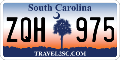 SC license plate ZQH975