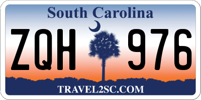 SC license plate ZQH976