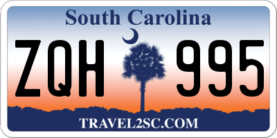 SC license plate ZQH995