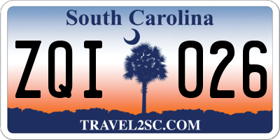 SC license plate ZQI026