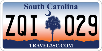 SC license plate ZQI029