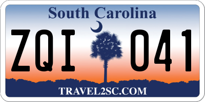 SC license plate ZQI041