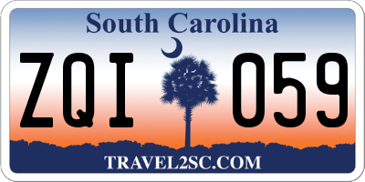 SC license plate ZQI059