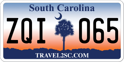 SC license plate ZQI065