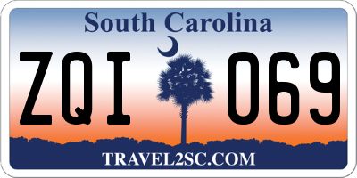 SC license plate ZQI069