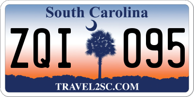 SC license plate ZQI095