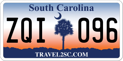 SC license plate ZQI096