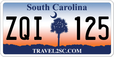 SC license plate ZQI125