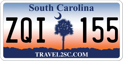 SC license plate ZQI155