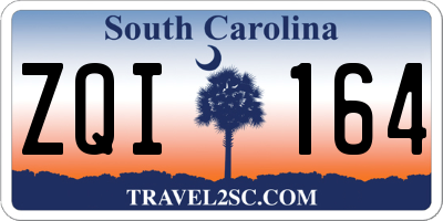 SC license plate ZQI164