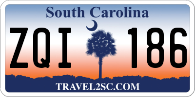 SC license plate ZQI186