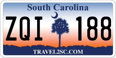 SC license plate ZQI188