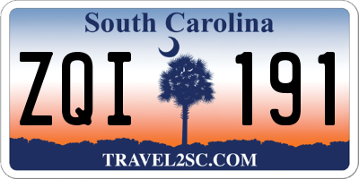 SC license plate ZQI191