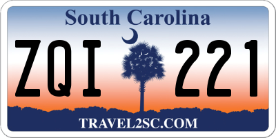 SC license plate ZQI221