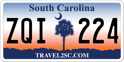 SC license plate ZQI224