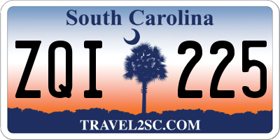 SC license plate ZQI225