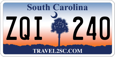 SC license plate ZQI240