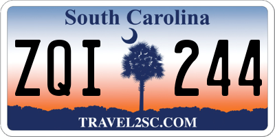 SC license plate ZQI244