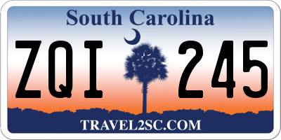 SC license plate ZQI245