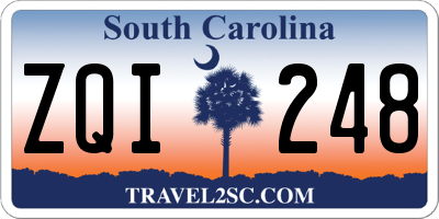 SC license plate ZQI248