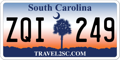 SC license plate ZQI249