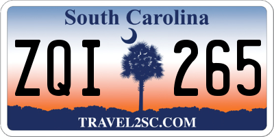 SC license plate ZQI265