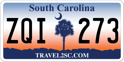 SC license plate ZQI273