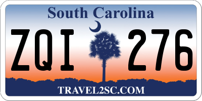 SC license plate ZQI276