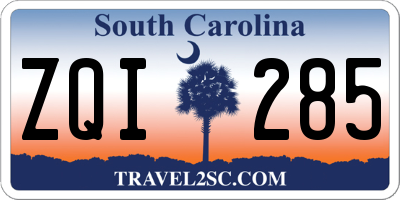 SC license plate ZQI285