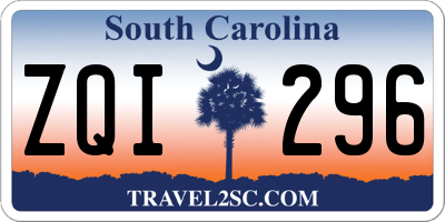 SC license plate ZQI296