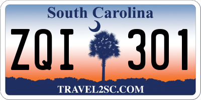 SC license plate ZQI301