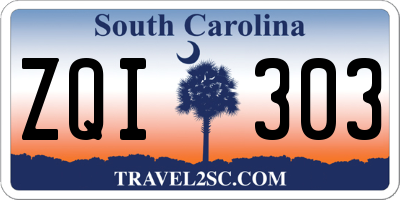 SC license plate ZQI303