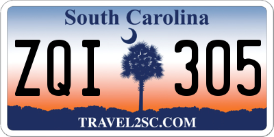 SC license plate ZQI305