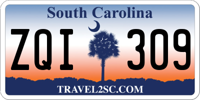 SC license plate ZQI309