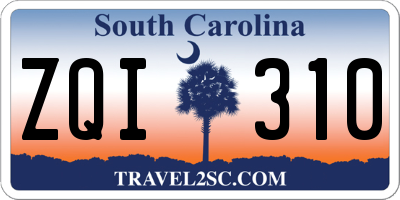 SC license plate ZQI310