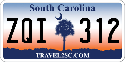 SC license plate ZQI312