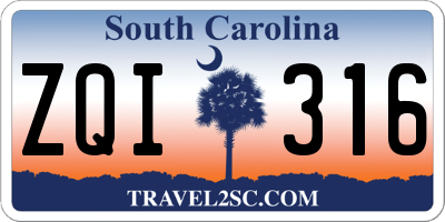 SC license plate ZQI316