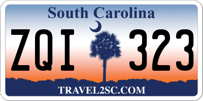 SC license plate ZQI323