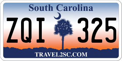 SC license plate ZQI325