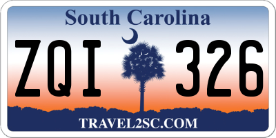 SC license plate ZQI326