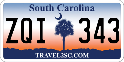 SC license plate ZQI343