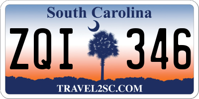 SC license plate ZQI346