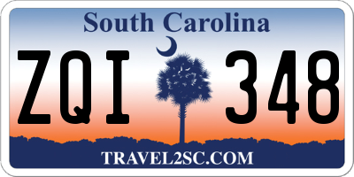 SC license plate ZQI348