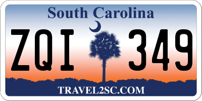 SC license plate ZQI349