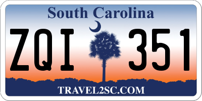 SC license plate ZQI351