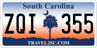 SC license plate ZQI355